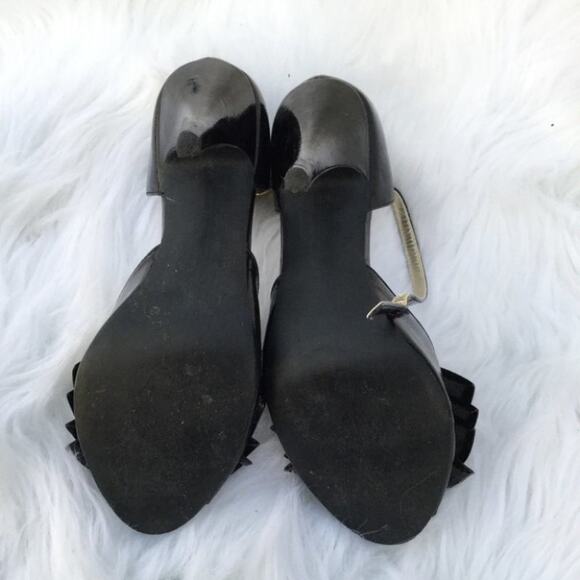 Steve Madden Talisa Black Ruffle Heels Size 7.5 - Picture 5 of 8